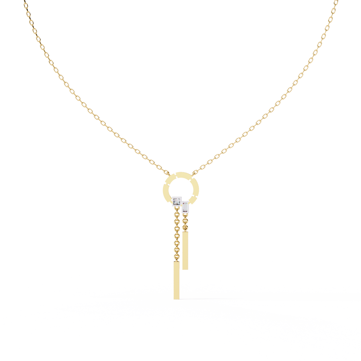 Adara Deco Drop Diamond Pendant – product view 5