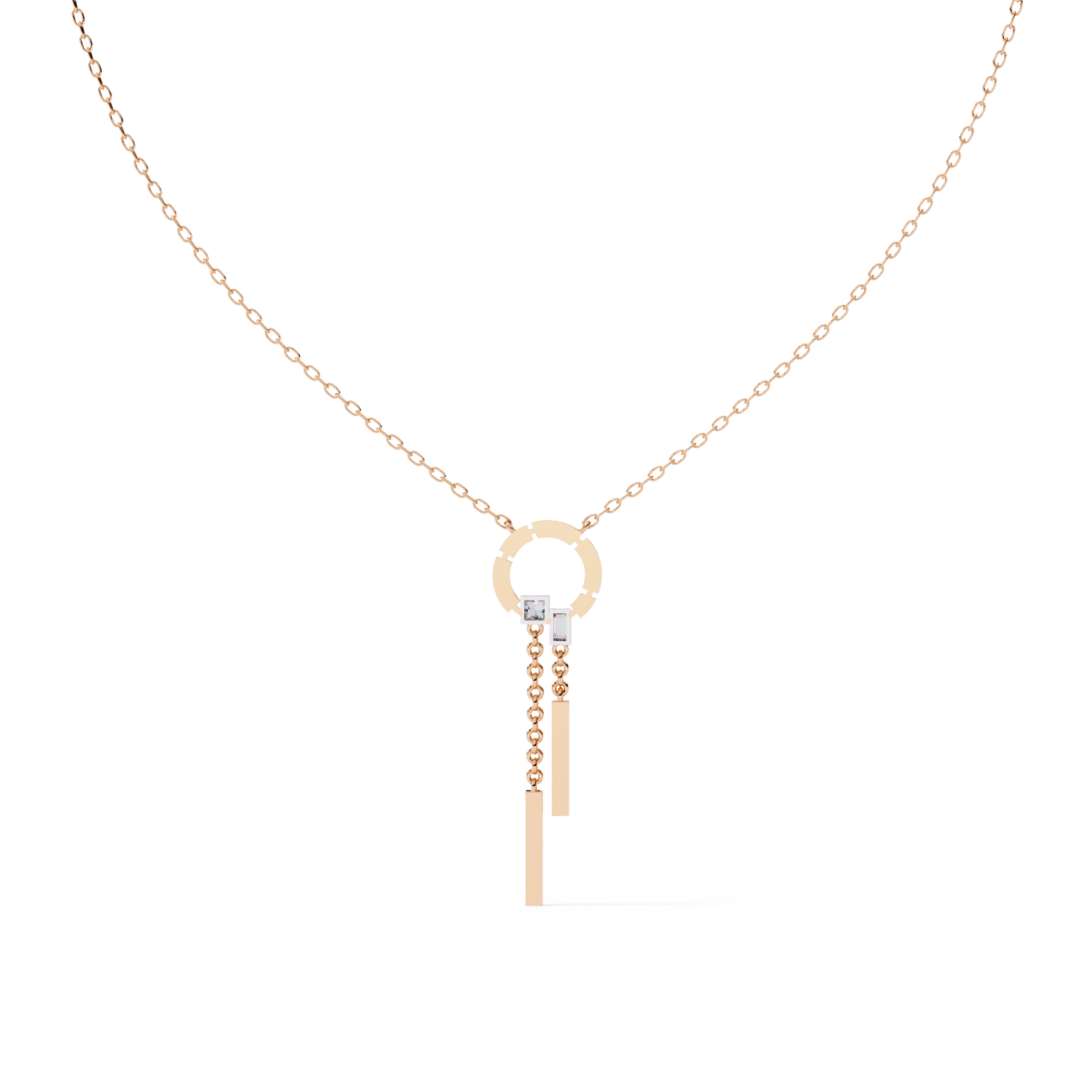 Adara Deco Drop Diamond Pendant – product view 6