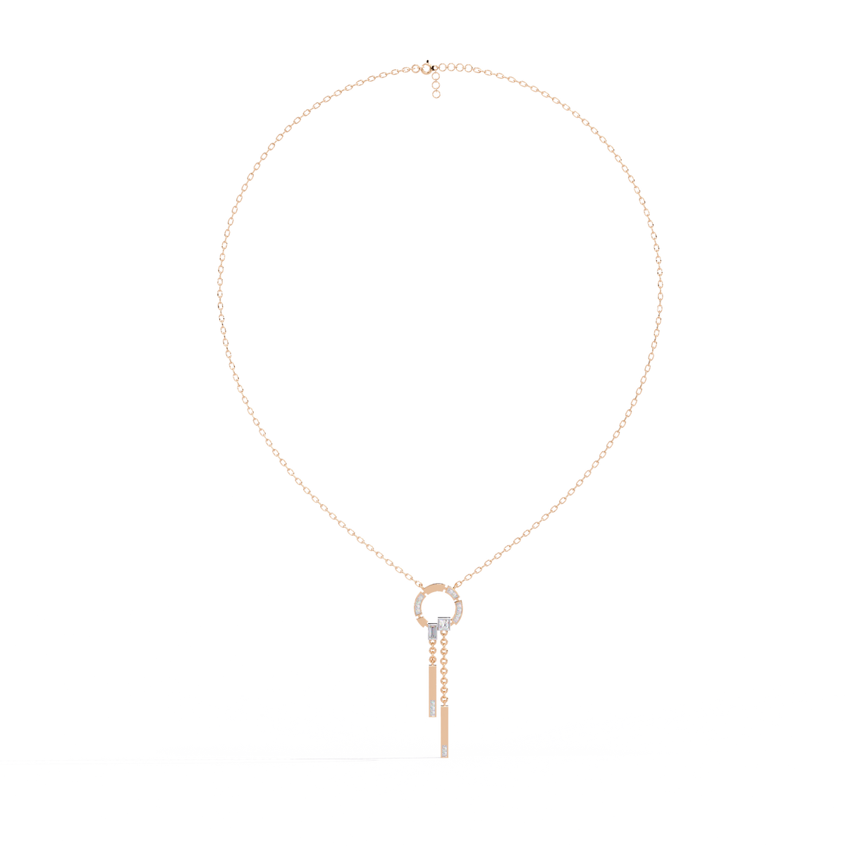 Adara Deco Drop Diamond Pendant – product view 3