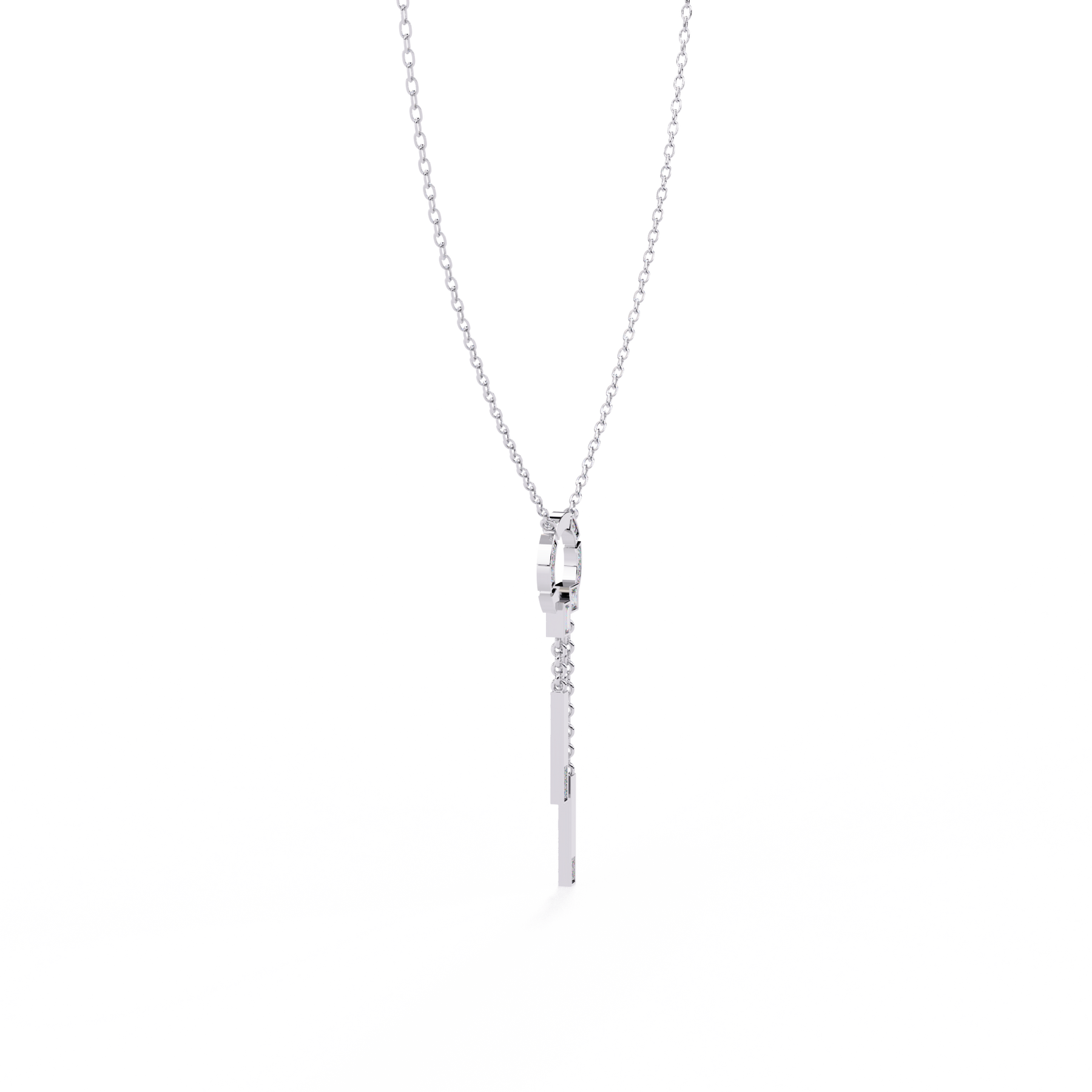 Adara Deco Drop Diamond Pendant – product view 10