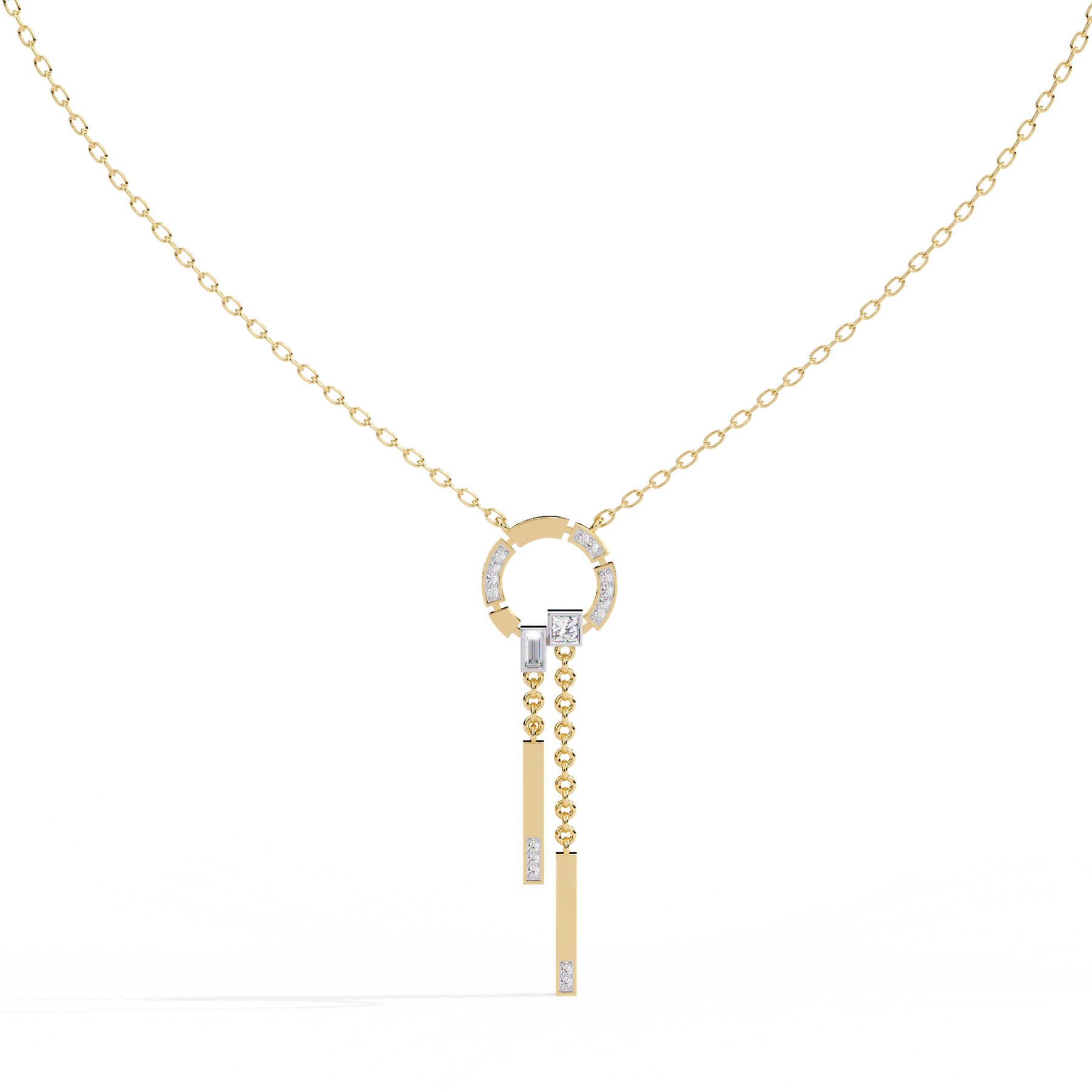 Adara Deco Drop Diamond Pendant – product view 11