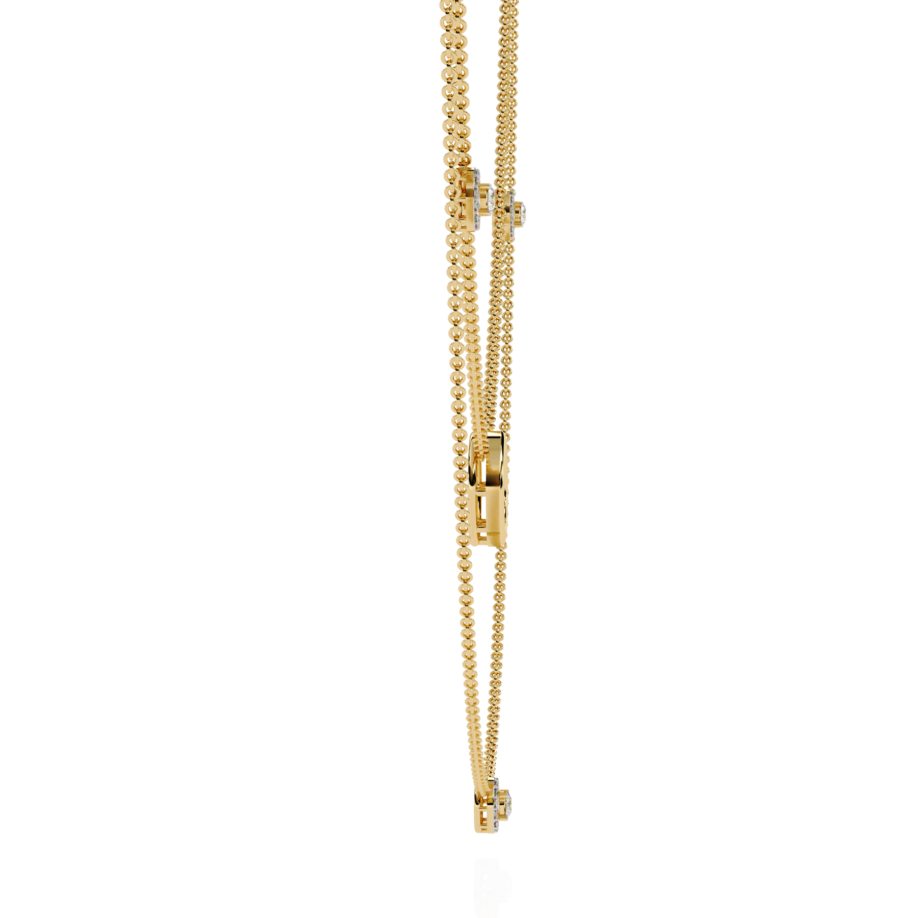 Aurelia Orbit Layered Diamond Necklace – product view 1