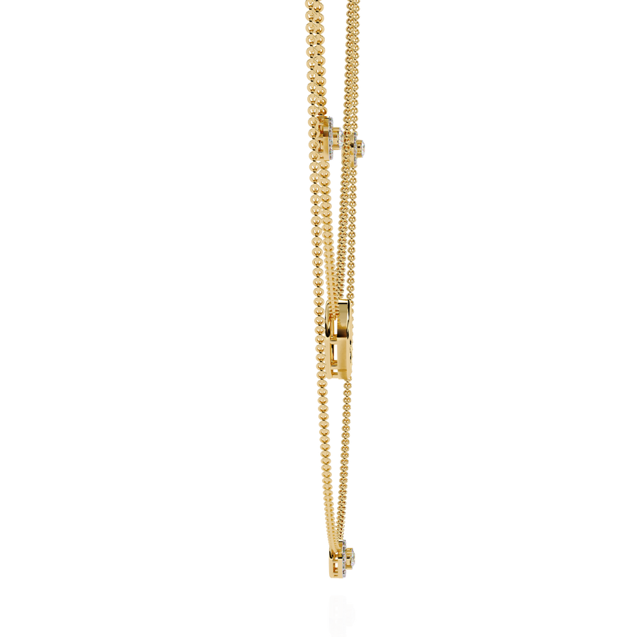 Aurelia Orbit Layered Diamond Necklace – product view 1