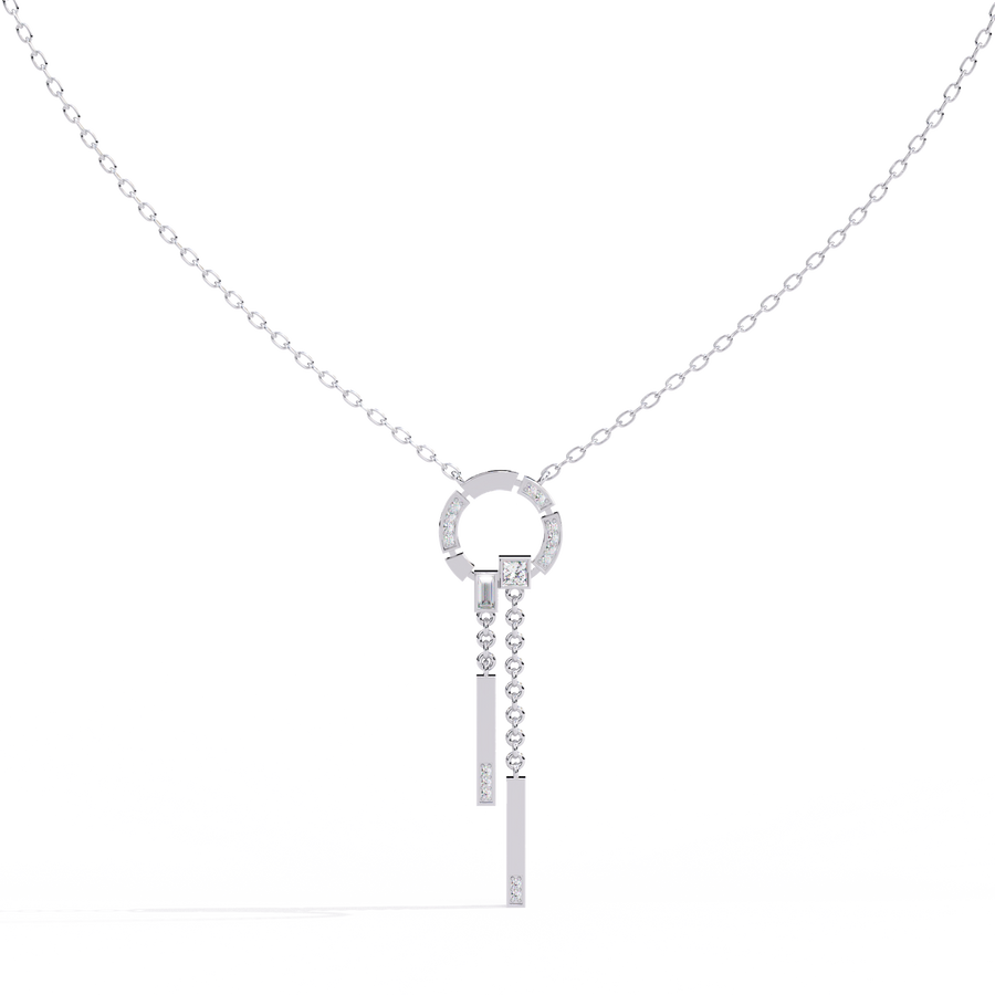 Adara Deco Drop Diamond Pendant – product view 1