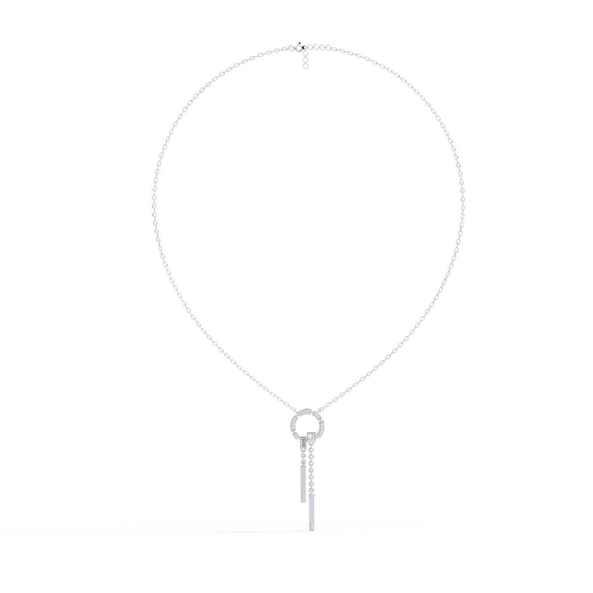 Adara Deco Drop Diamond Pendant – product view 2