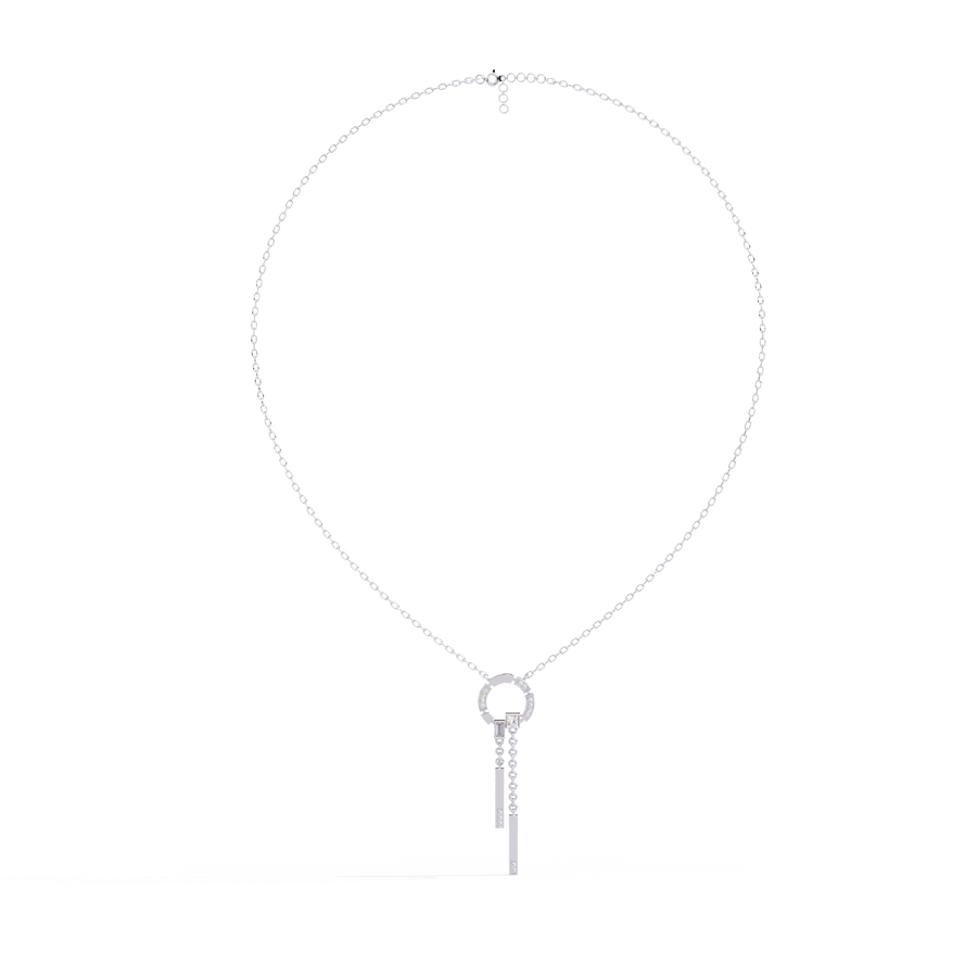 Adara Deco Drop Diamond Pendant – product view 2