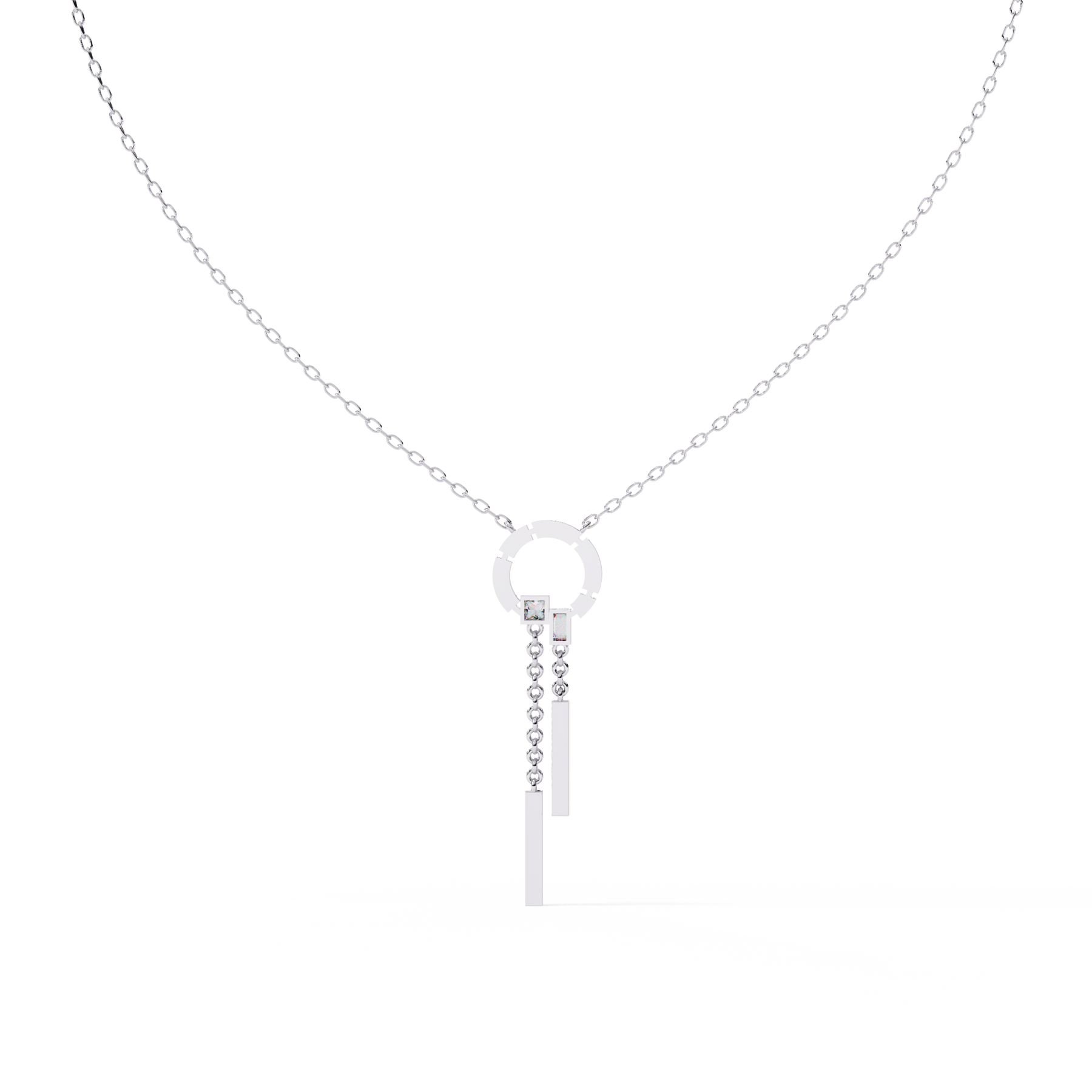 Adara Deco Drop Diamond Pendant – product view 7