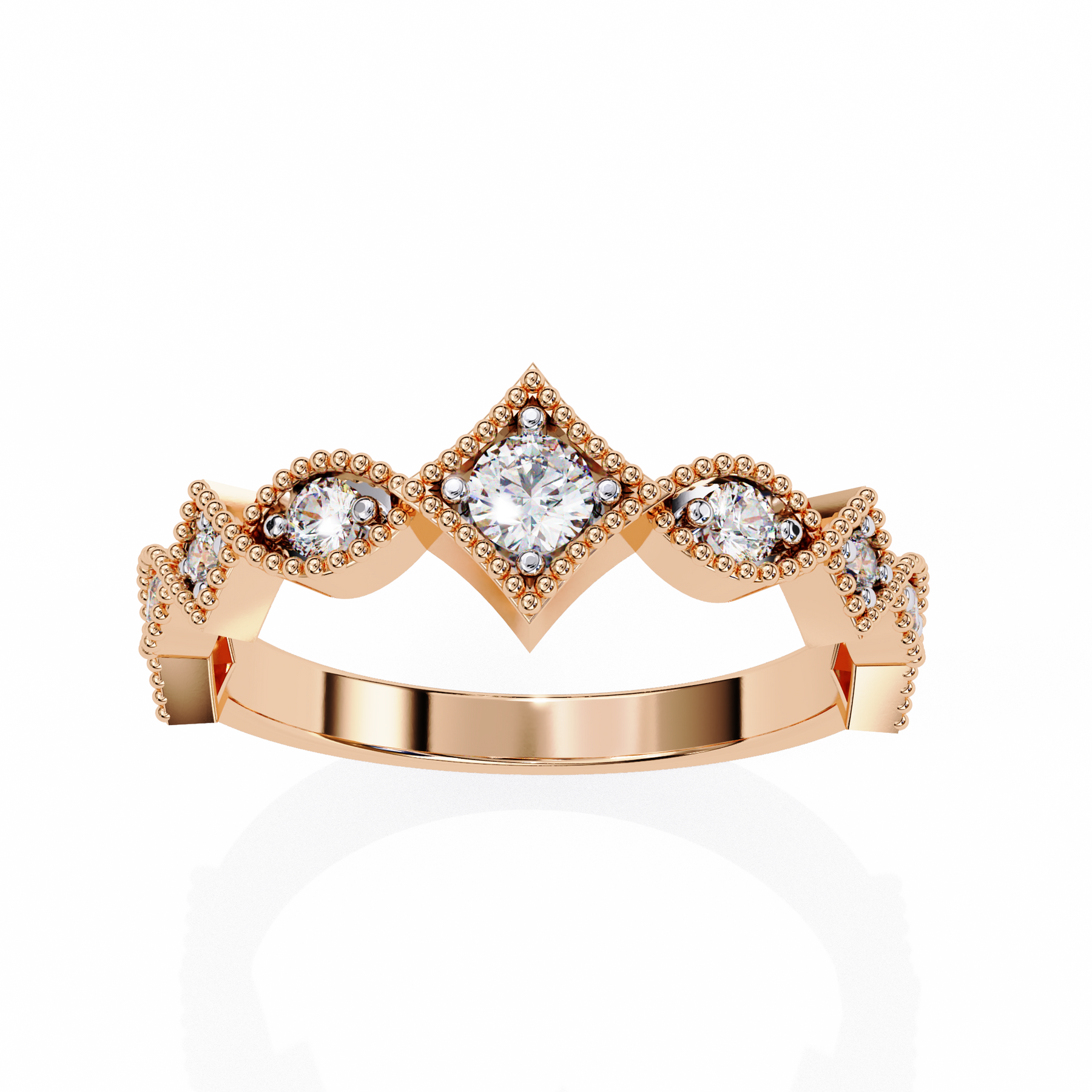 Solene Mosaic Diamond Band – product view 1
