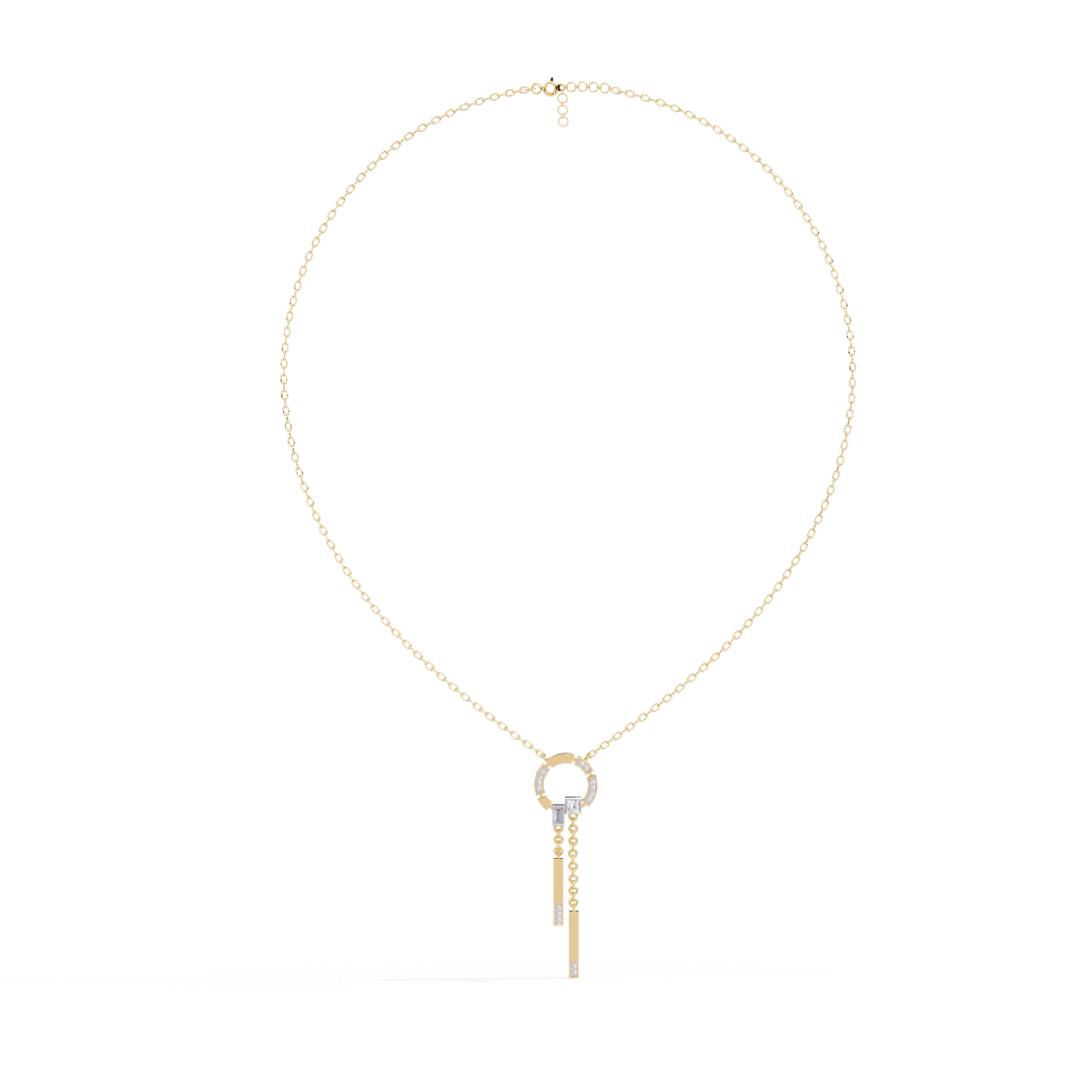 Adara Deco Drop Diamond Pendant – product view 4