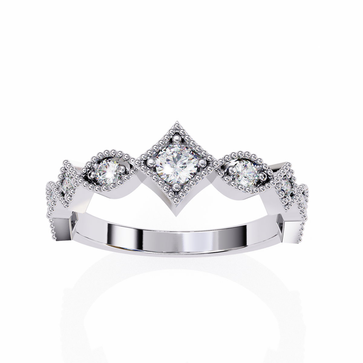Solene Mosaic Diamond Band – product view 9
