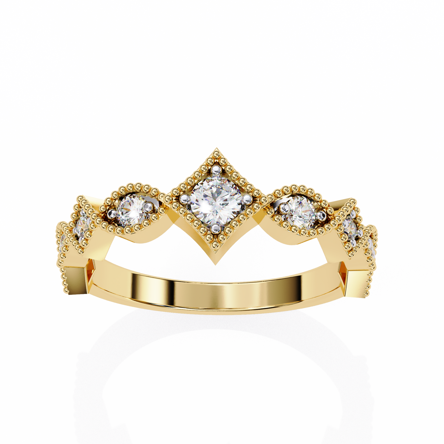 Solene Mosaic Diamond Band – product view 8