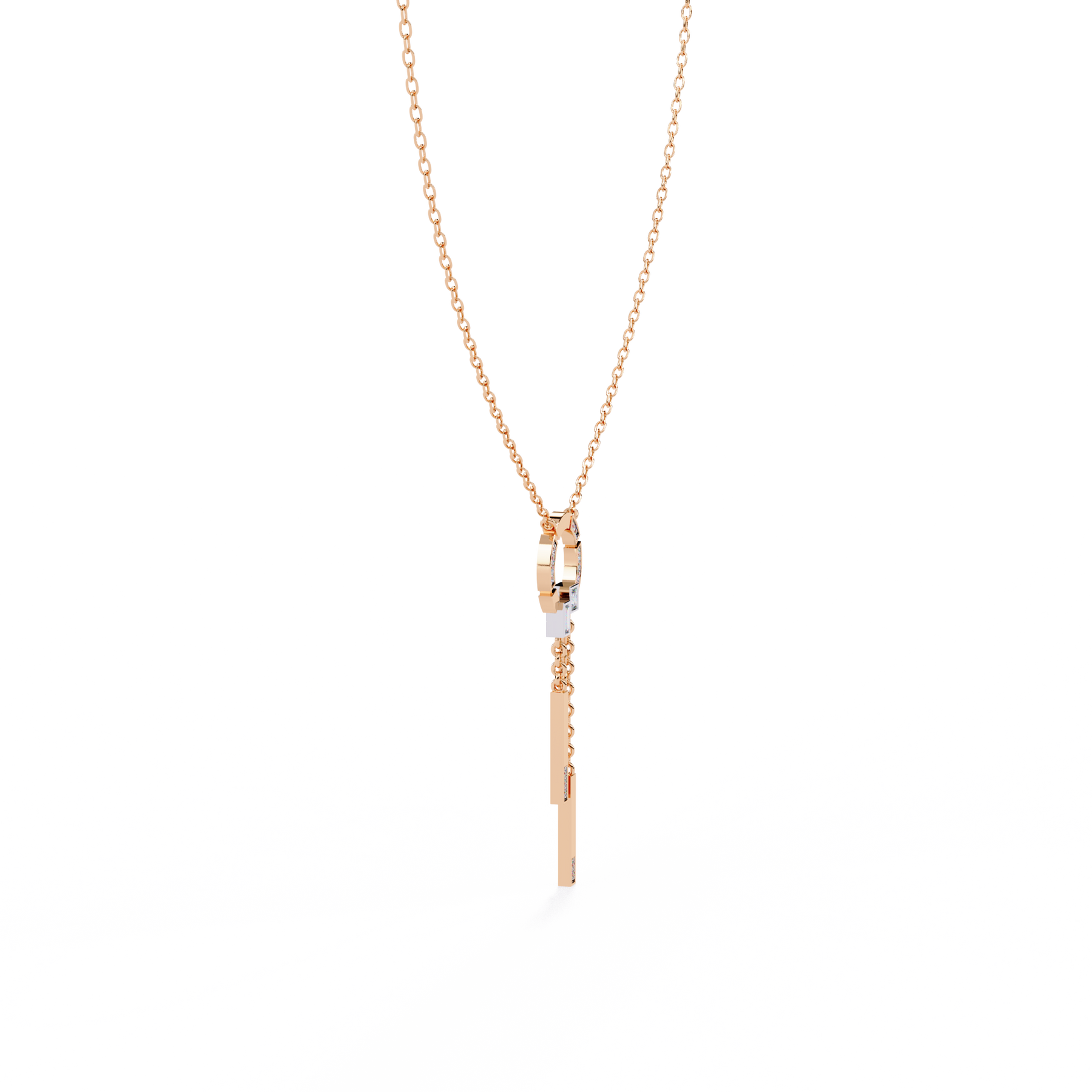 Adara Deco Drop Diamond Pendant – product view 9